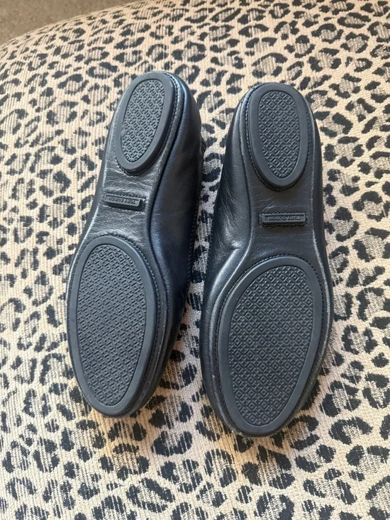 Tory Burch Black Logo Ballet Flats - Picture 2 of 3